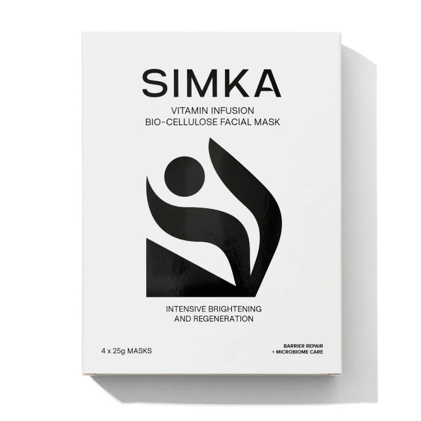 Simka Vitamin Infusion Bio-Cellulose Facial Mask (4 Pack)