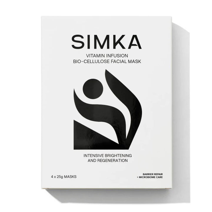 Simka Vitamin Infusion Bio-Cellulose Facial Mask (4 Pack)